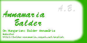 annamaria balder business card